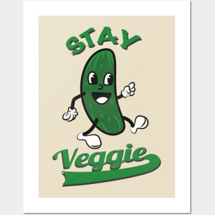 Veggie Cucumber Cartoon Posters and Art